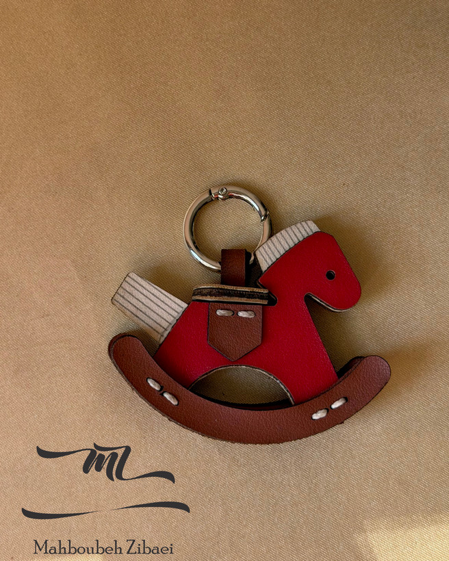 چارم بگ کیف اسب هرمس قرمز mz design